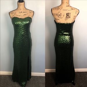 Milano Formal Green Sequin Mermaid Prom Dress